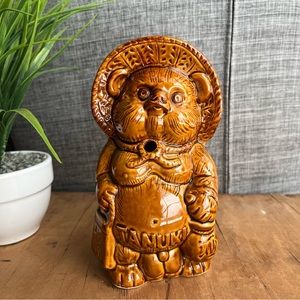 Tanuki Drinking Mug Japanese Ceramic Vintage  Raccoon Tiki Barware